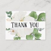 Classy modern minimalist Floral Enclosure Card Informatiekaartje (Voorkant)