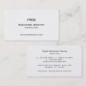 Classy Modern Monogram Visitekaartje (Voorkant / Achterkant)