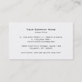 Classy Modern Monogram Visitekaartje (Achterkant)