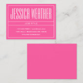 Classy Modern Professional White en Roze Visitekaartje (Voorkant / Achterkant)