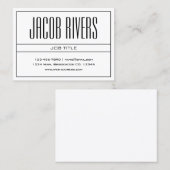 Classy Modern Professioneel Zwart & Wit Visitekaartje (Voorkant / Achterkant)