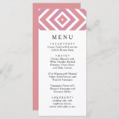 Classy Modern roze patroon. Stijlvol fancy menu (Voorkant / Achterkant)