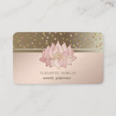Classy Modern Stippen Confetti Lotus Visitekaartje (Voorkant)