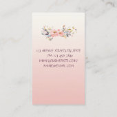 Classy Modern Waterverf Floral Visitekaartje (Achterkant)