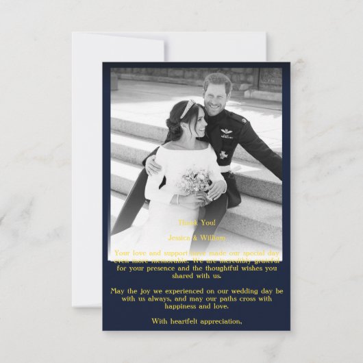 Classy moderne marine dank u kaart - Expression (Achterkant)