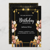 Classy Moments Uitnodiging voor verjaardagsviering (Voorkant / Achterkant)