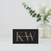 Classy Monogram Attorney Double Side Visitekaartje (Staand voorkant)
