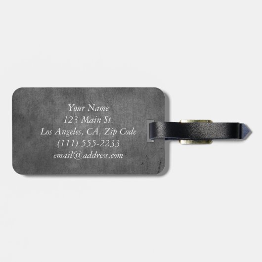 Classy Monogram Bagagelabel (Achterkant horizontaal)