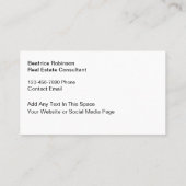 Classy Monogram Business Cards Visitekaartje (Achterkant)