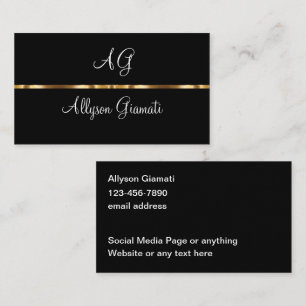 Classy Monogram Business Professional Visitekaartje