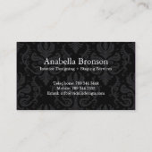 Classy Monogram Damask Visitekaartje (Achterkant)