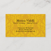 Classy Monogram Damask Visitekaartje (Achterkant)