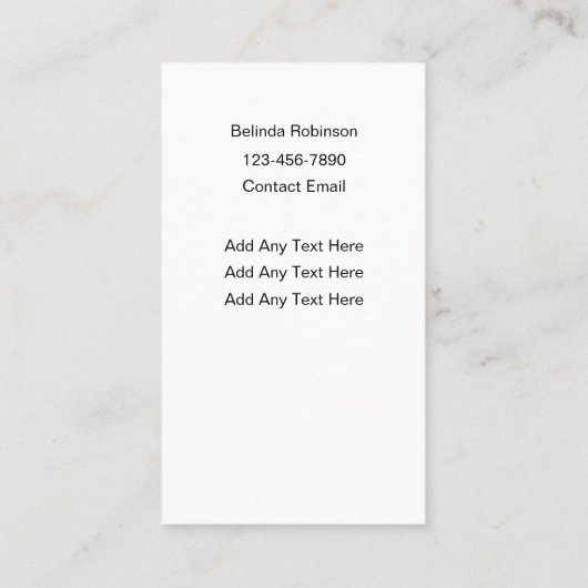 Classy Monogram Elegante Visitekaartjes (Achterkant)