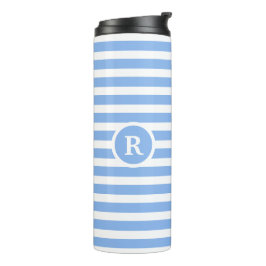 Classy Monogram Gestreept Thermosbeker