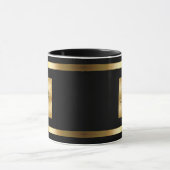 Classy Monogram Gold en zwarte kleur Mok (Midden)