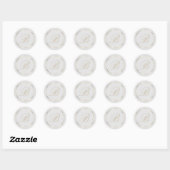 Classy Monogram Gouden Cirkels Ronde Sticker (Vel)