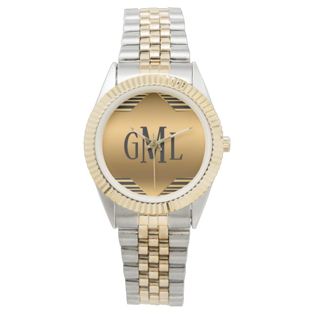 Classy Monogram Horloge (Voorkant)