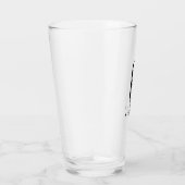 Classy Monogram Initiaal G met Achternaam Editable Glas (Rechts)