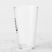 Classy Monogram Initiaal H met Achternaam glas (Links)