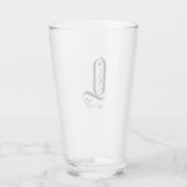 Classy Monogram Initiaal Q met Achternaam Glass Glas (Achterkant)