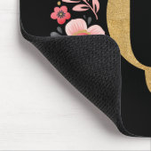 Classy Monogram Initiaal Roze Zwarte Letter Q Muismat (Hoek)