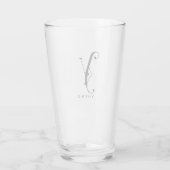 Classy Monogram Initiaal Y met Achternaam glas (Achterkant)