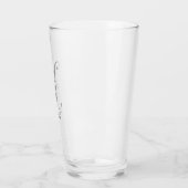 Classy Monogram Initiaal Y met Achternaam glas (Links)