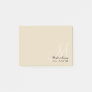 Classy Monogram Kantoor Sticky Note Pads