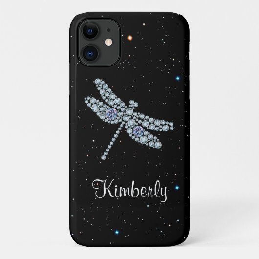 Classy Monogram Natuur Bling Rhinestones Case-Mate iPhone Case (Achterkant)