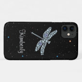 Classy Monogram Natuur Bling Rhinestones Case-Mate iPhone Case (Achterkant (horizontaal))