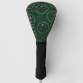 Classy Monogram Patroon voor Golf Spelers Groen Golfheadcover (Voorkant)