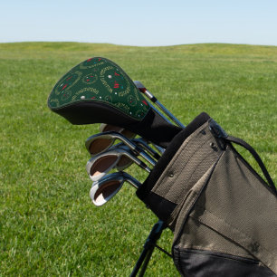 Classy Monogram Patroon voor Golf Spelers Groen Golfheadcover