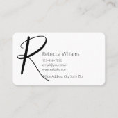 Classy Monogram Professional-Visitekaartjes Visitekaartje (Voorkant)