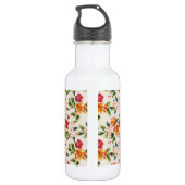 Classy Monogram  Victoriaans bloemen Waterfles (Achterkant)