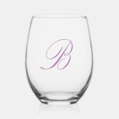 Classy Monogram Wijnglas Zonder Voet (Voorkant)