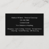 Classy Monogramme Cartes de visite assistants pers (Dos)