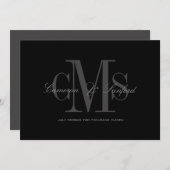 Classy + Monogramme contemporain Invitations de ma (Devant / Derrière)
