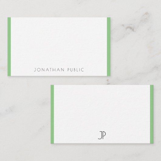 Classy Monogramme Modèle Moderne Simple (Devant / Derrière)