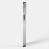 Classy Monogrammed Silver Dripped Glitter iPhone Hoesje (Rechterkant)