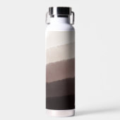 Classy Monogrammed Waterverf Walnut Brown Ombre Waterfles (Voorkant)