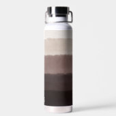 Classy Monogrammed Waterverf Walnut Brown Ombre Waterfles (Achterkant)