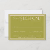 Classy Moss Green Old Money Luxury Wedding RSVP  (Devant)