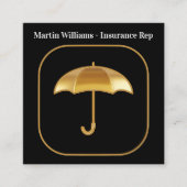 Classy Multi Line Verzekeringsagent Vierkante Visitekaartje (Voorkant)