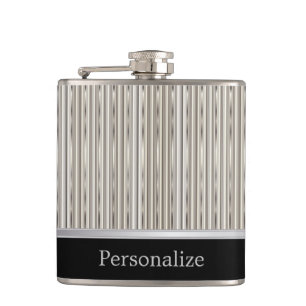 Classy Multi Silver Strip Design Heupfles