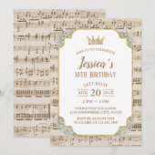 Classy Music Baby's Breath Floral 18th Birthday Kaart (Voorkant / Achterkant)