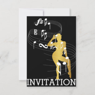 Classy Musical Dance Cabaret Vip Uitnodiging