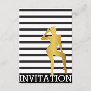 Classy Musical Dance Cabaret Vip Uitnodiging