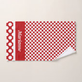 Classy Named Red Polka Dot Bad Handdoek (Handdoek)