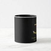 Classy Nautical Gold Anchor op zwart Mok (Midden)