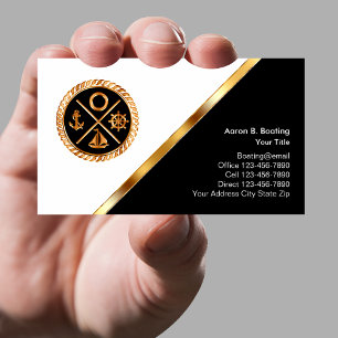 Classy Nautical Marine Glossy Visitekaartje
